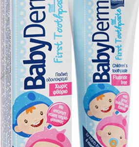 Intermed Babyderm First Toothpaste Βρεφική Οδοντόκρεμα 6m+ με Γεύση Τσιχλόφουσκα, 50ml