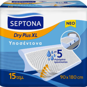 Septona Dry Plus Υποσέντονα XL 90x180cm, 15 τεμάχια
