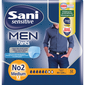 Sani Sensitive Men Pants Medium Εσώρουχα Ακράτειας Νο2 80-120cm, 12τεμ